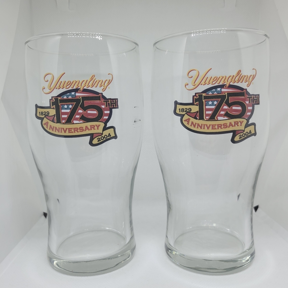 Pair of Yuengling 175th Anniversary Collectible Glasses